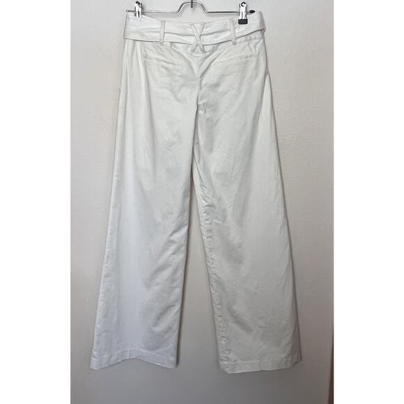 Tocca White Fine Corduroy Low Rise Wide Leg Belted Pants Women’s Sz 2 Vintage - Picture 5 of 9